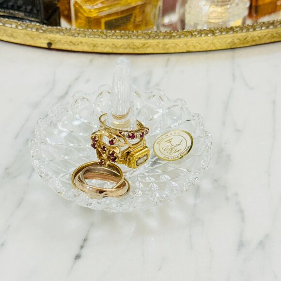 Vintage Crystal Ring Holder Dish - Picture 9 of 11